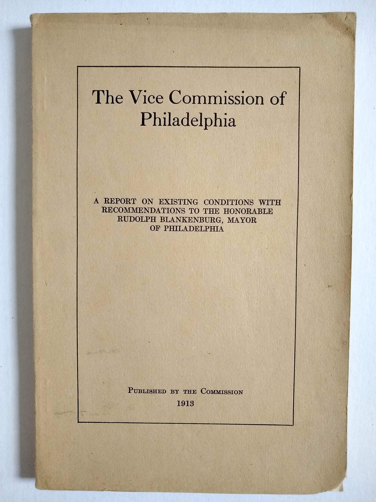 (Sexual Health) (Pennsylvania) Four Reports on Vice and Social Diseases, 1911-1913.