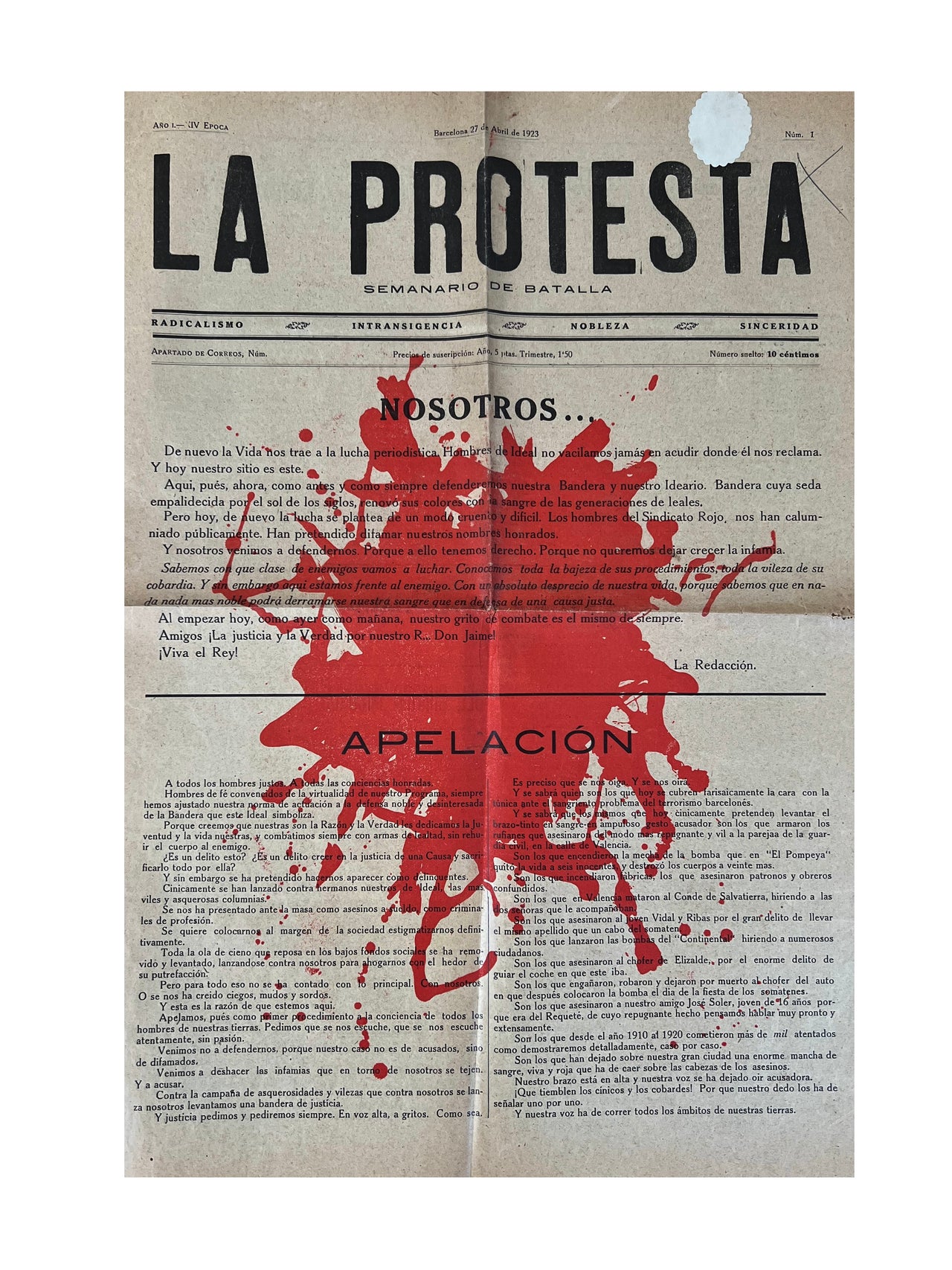 La Protesta: Semanario de Batalla.