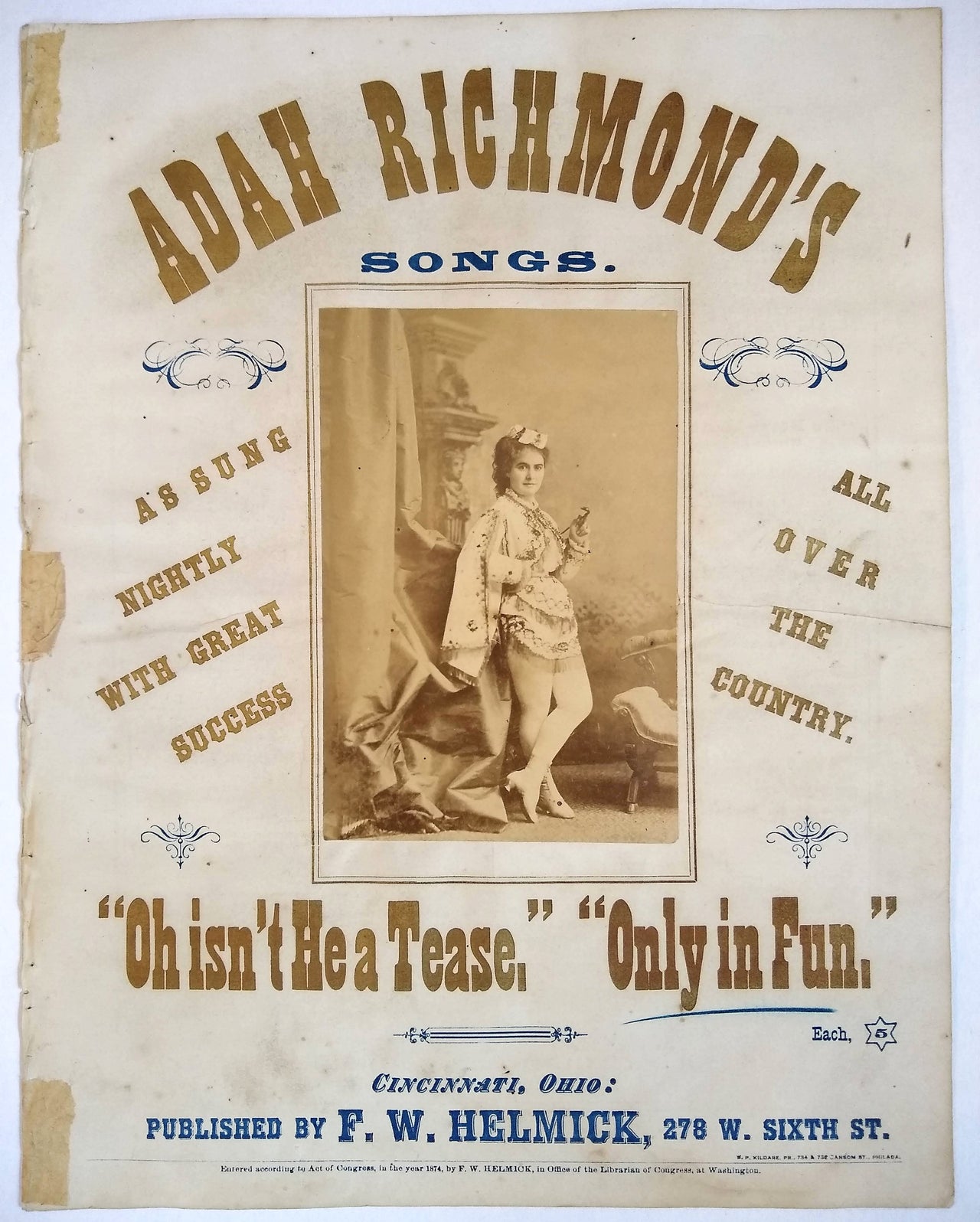Adah Richmond's Songs: Only in Fun.
