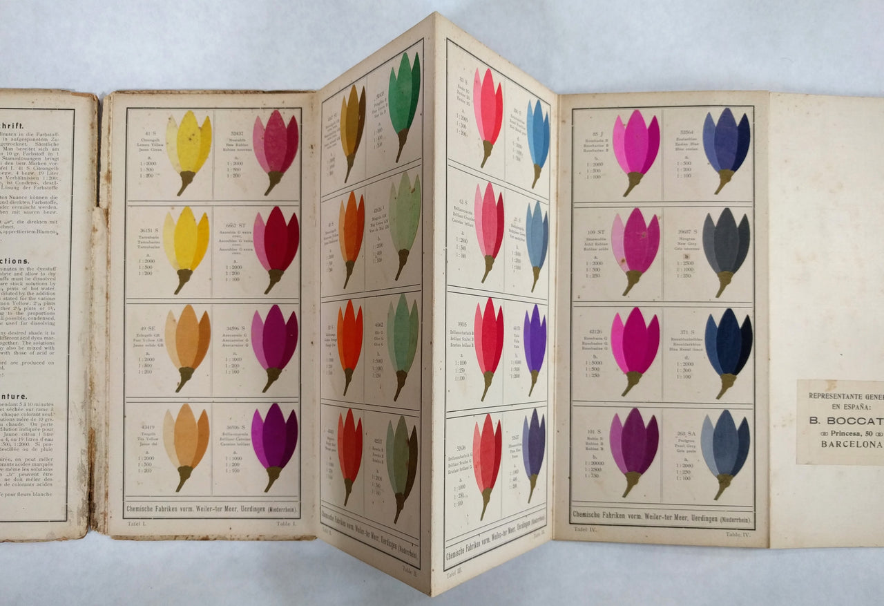 F\u00e4rbungen auf Blumenstaff