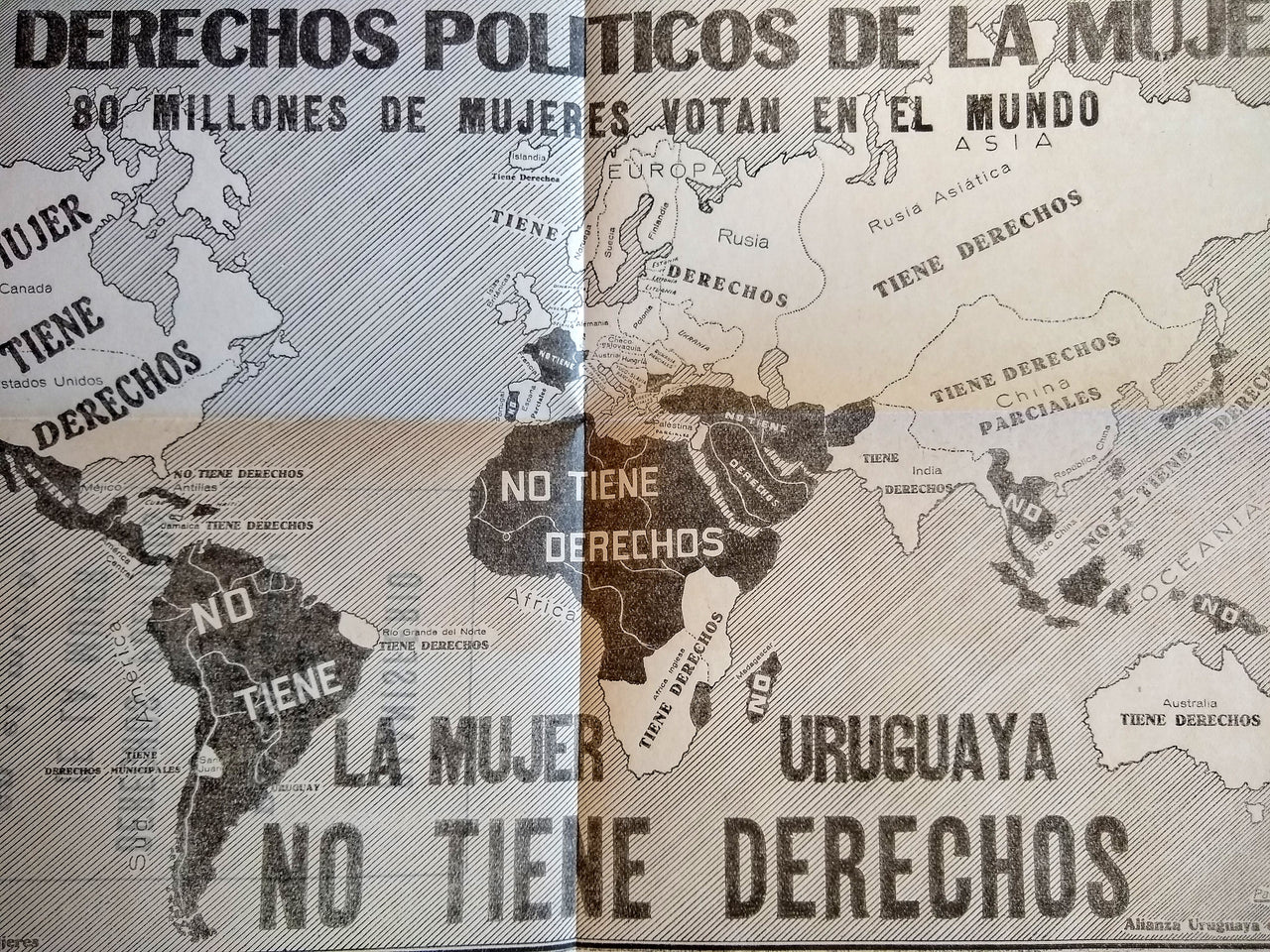 La mujer uruguaya reclama sus derechos poli´ticos
