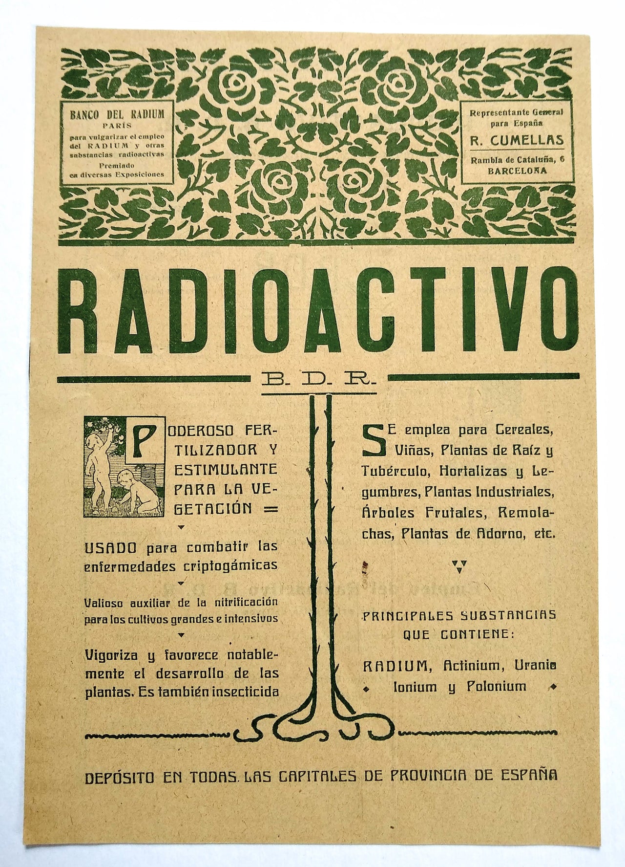 Radioactivo: Poderoso Fertilizador y Estimulante Para La Vegetación.