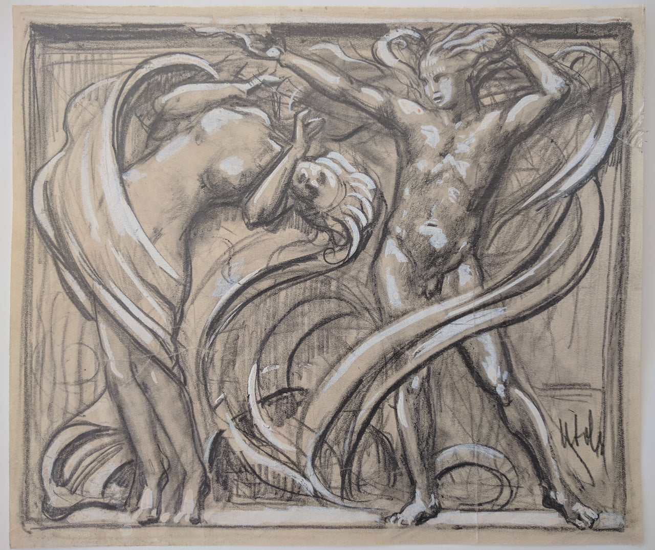 Study for a bas-relief sculpture for Las Cristalerías Rigolleau