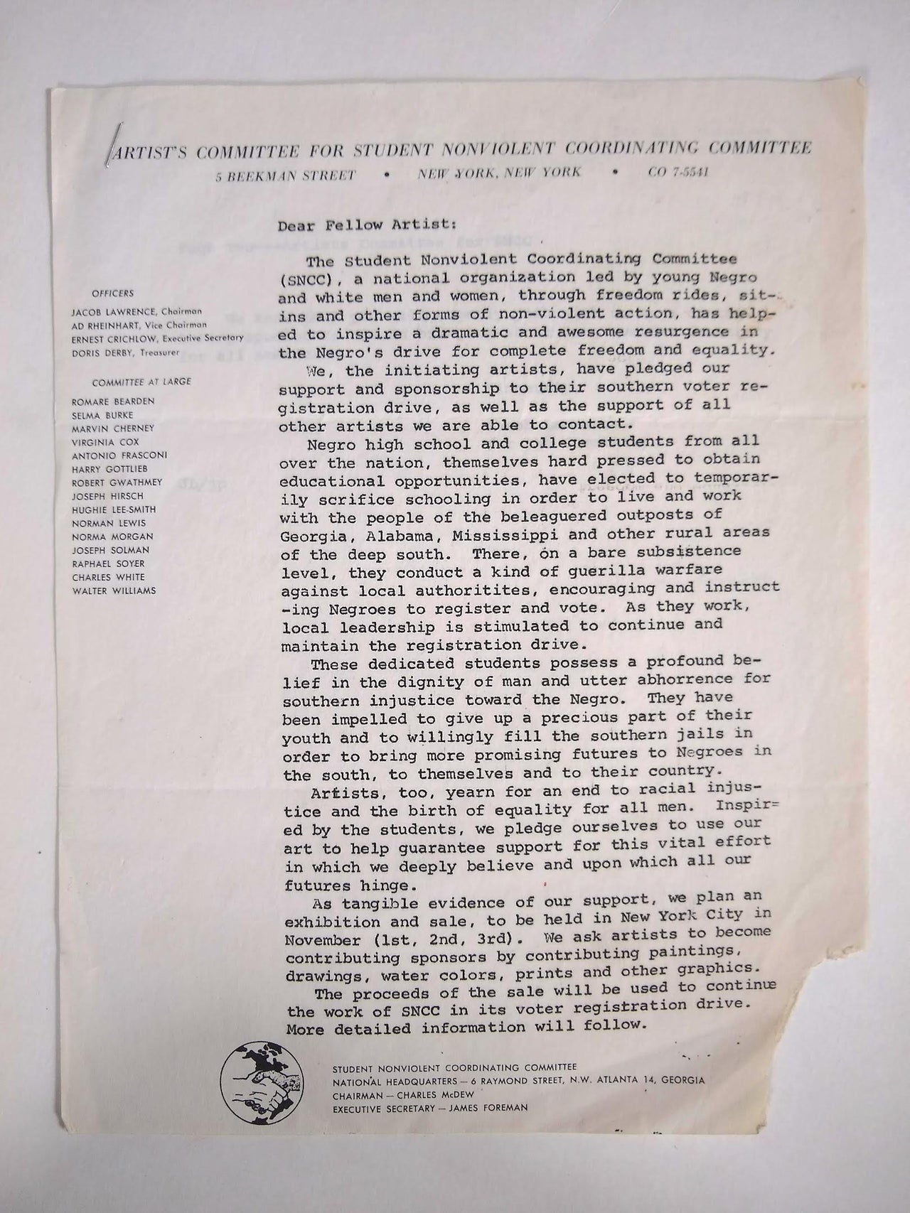 Typescript Letter (Jacob Lawrence).