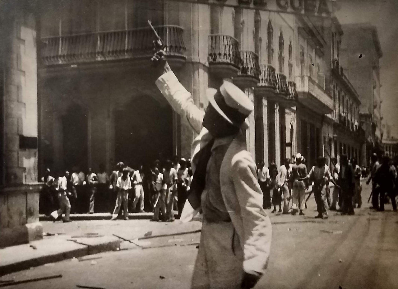 Nineteen Press Photographs of Havana Riots, President Céspedes, and La Pentarquía.